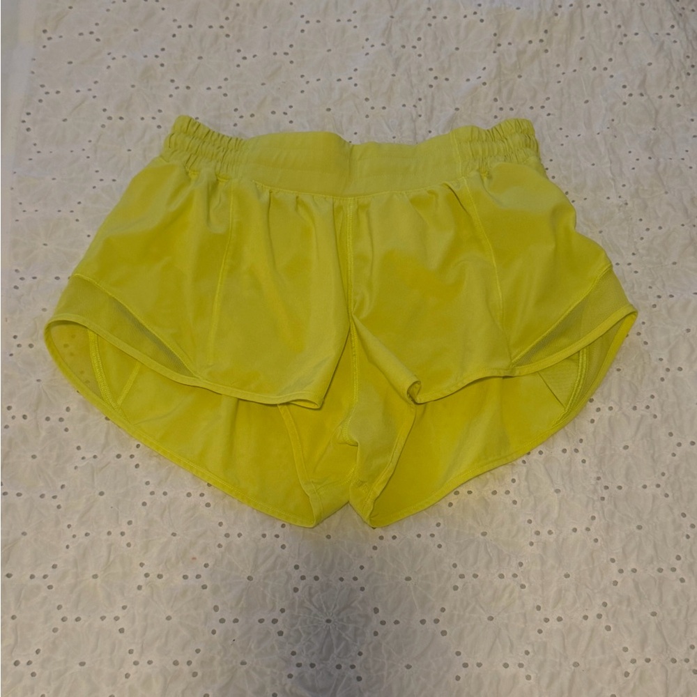 Lululemon Athletica Yellow Hotty Hot Shorts, Size 8